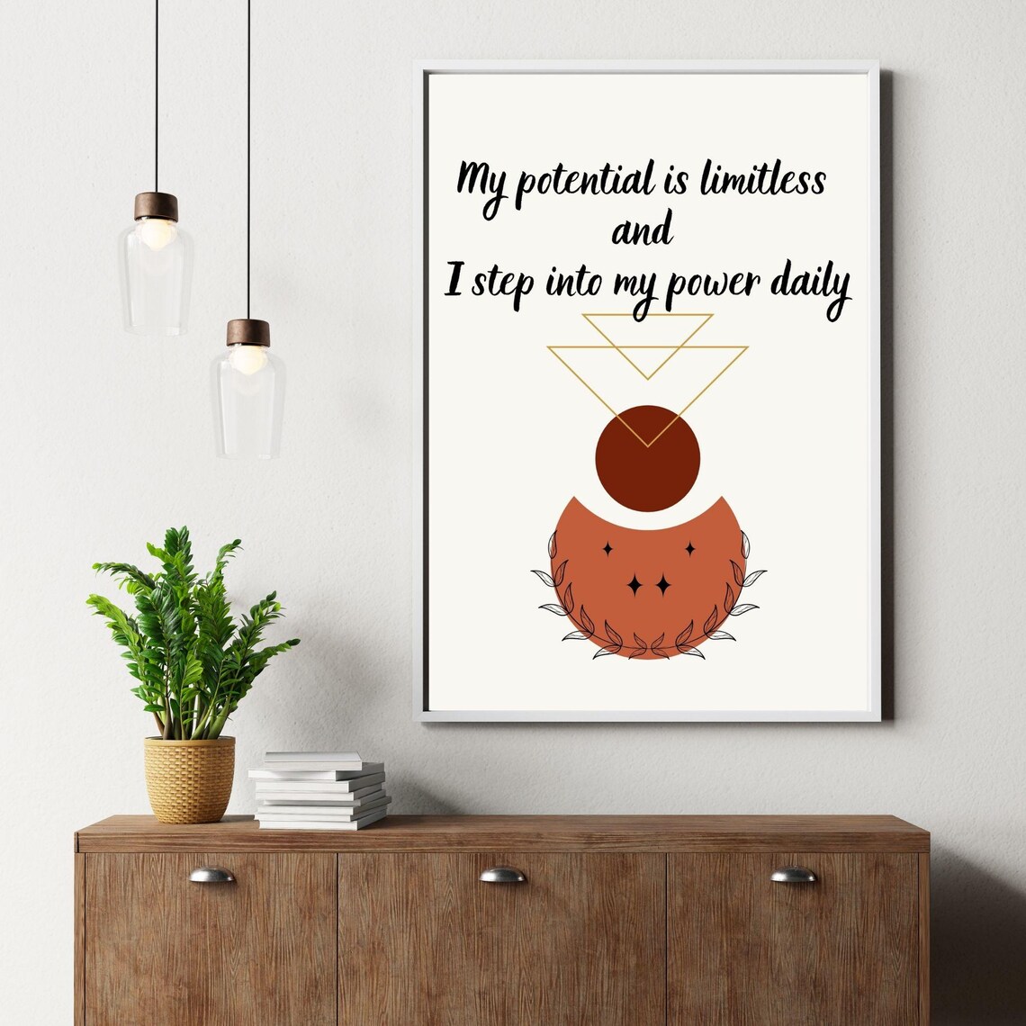 My Potential Is Limitless Boho Motivation Art Print