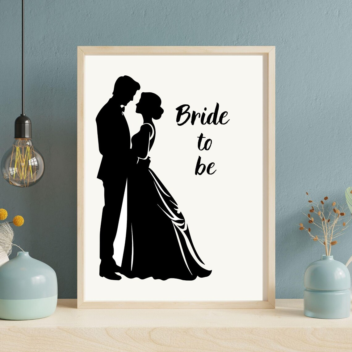Bride To Be Romantic Couple Minimalist Art Print - Image 6