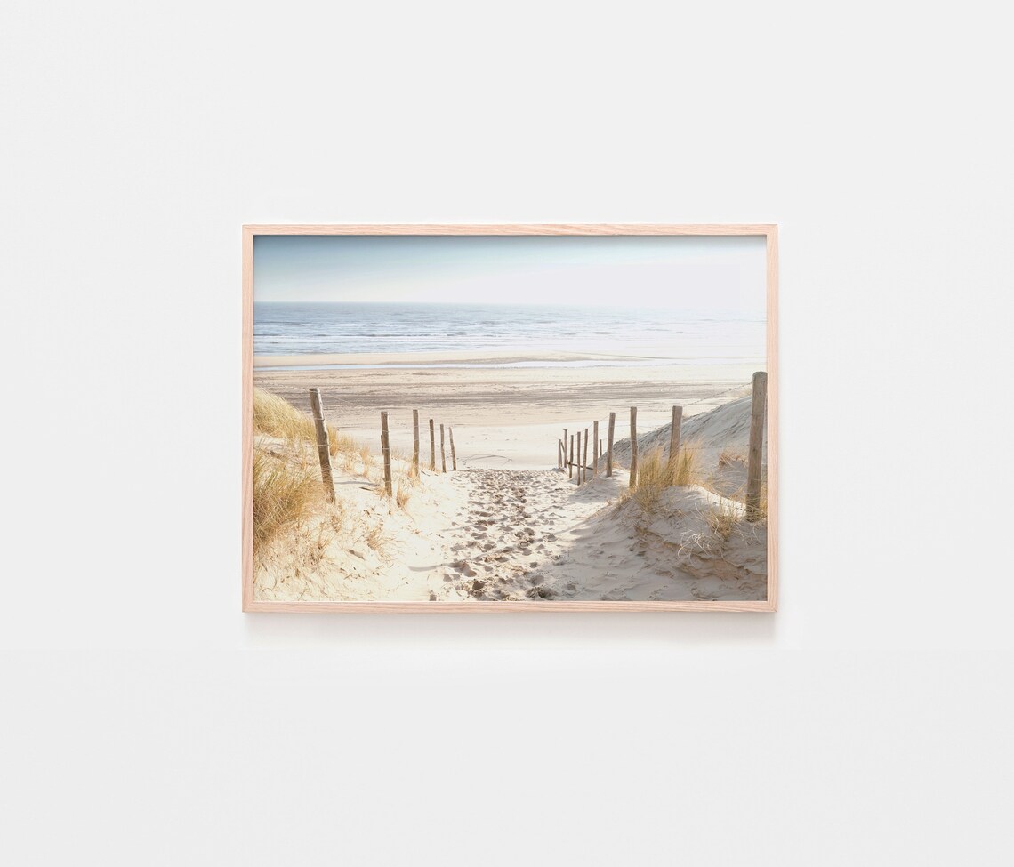 Sea Dunes Photography Path Wall Art Print