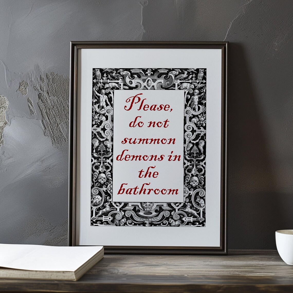 Do Not Summon Demons, Gothic Bathroom Humor - Image 2
