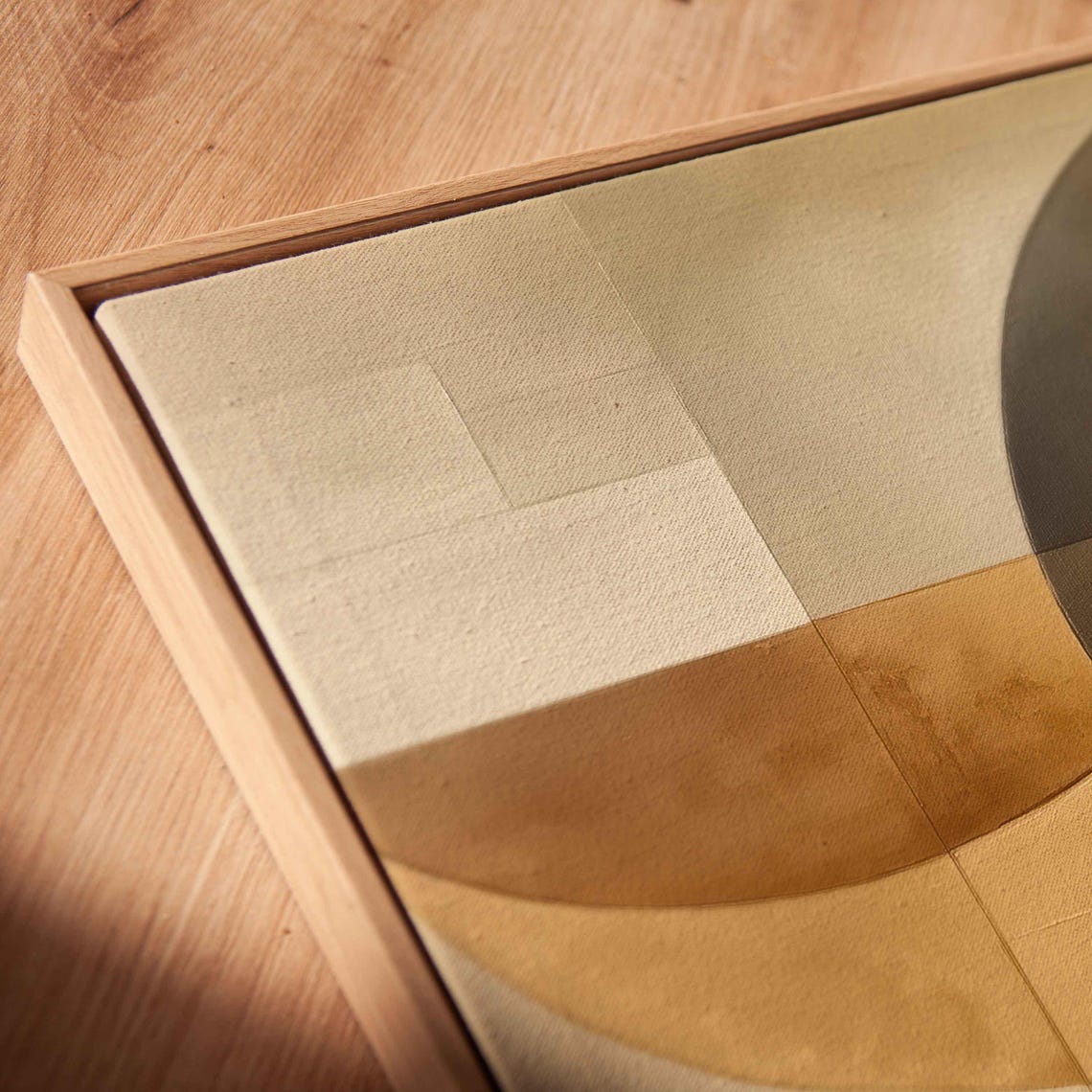Abstract Design In Warm Neutrals Wall Art Print - Image 2