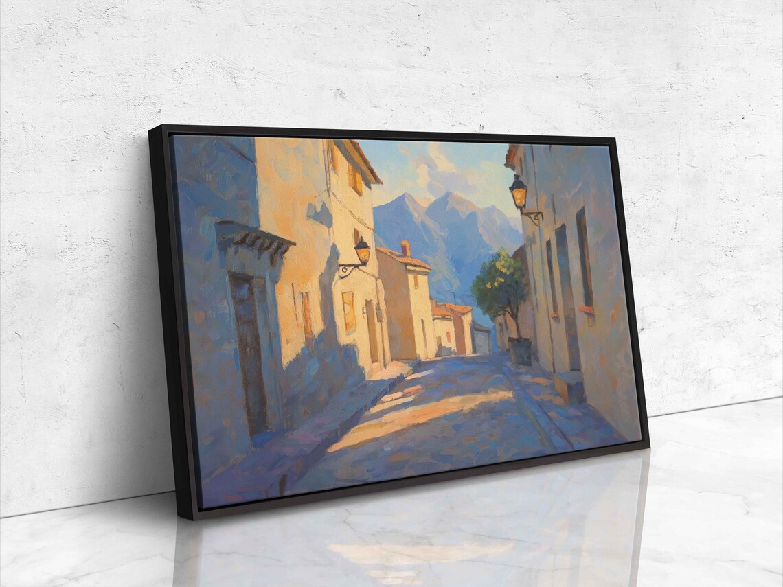 Serene Italian Alleyway, Impressionistic Twilight Glow - Image 4