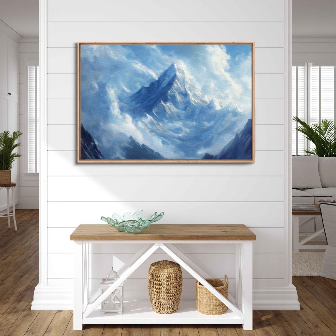 Mount Everest In Swirling Clouds Wall Art Print - Image 3