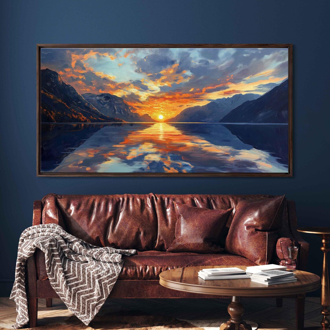 Sunset Over Geiranger Lake, Dramatic Clouds - Image 3
