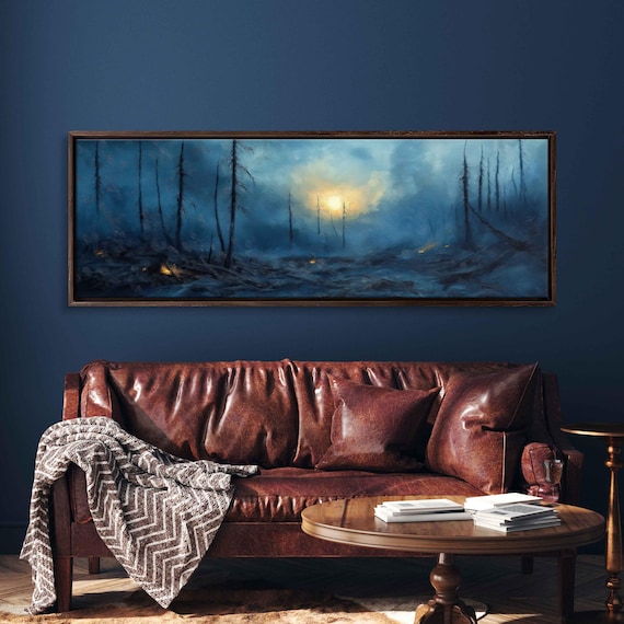 Aftermath Of A Forest Fire Wall Art Print Cinematic Landscape Hopeful Sunrise