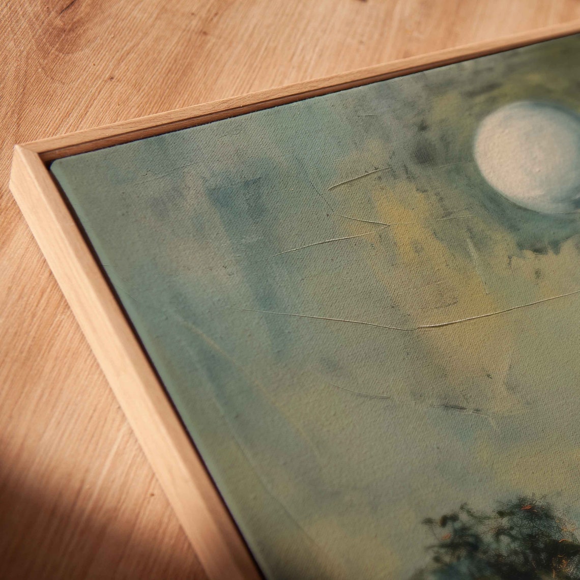 Ghost Holding Balloon Floating Over Field With Lone Tree Poster - Image 2
