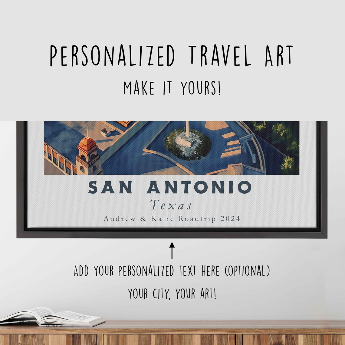 San Antonio Texas River Walk Tower of the Americas Aerial Poster - Image 4