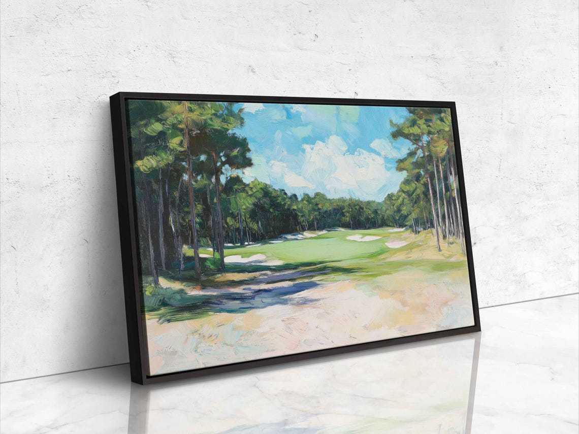Pinehurst 2 Golf Course Wall Art Print Lush Fairways Gift For Golfer Golfing Green Ready To Hang - Image 4
