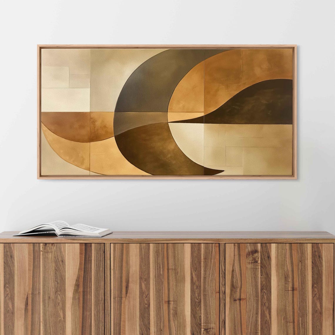 Abstract Design In Warm Neutrals Wall Art Print - Image 3