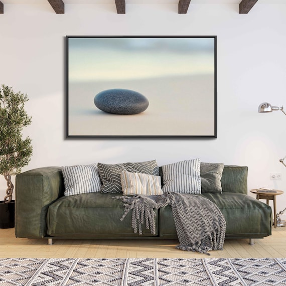 Single Pebble On Beach, Minimalist Photography