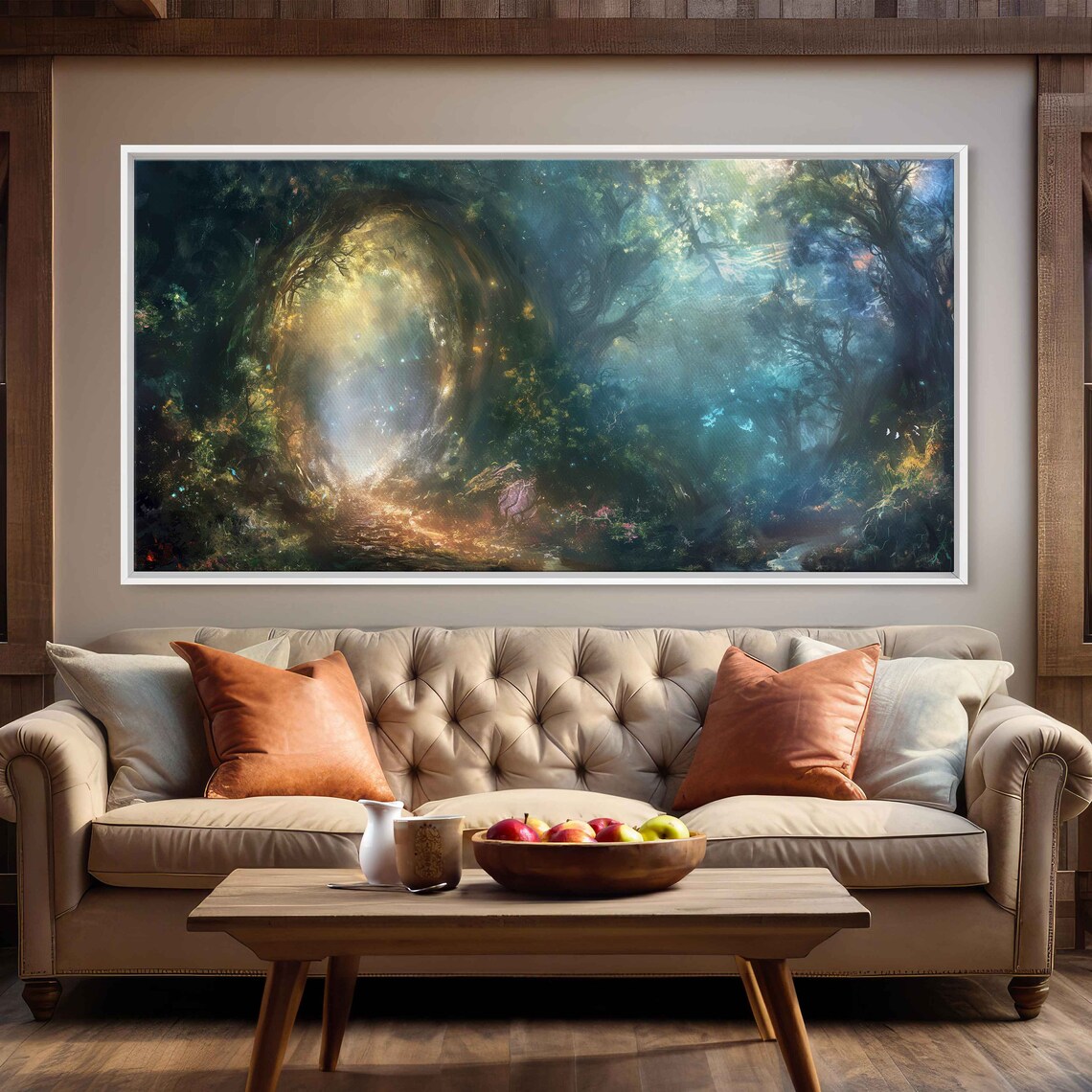 Mystical Portal in Magical Forest, Fantasy Art Print - Image 3