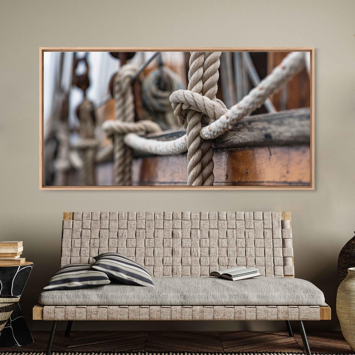 Sailor Knot Rope Close-Up Rustic Nautical Photography Poster - Image 3