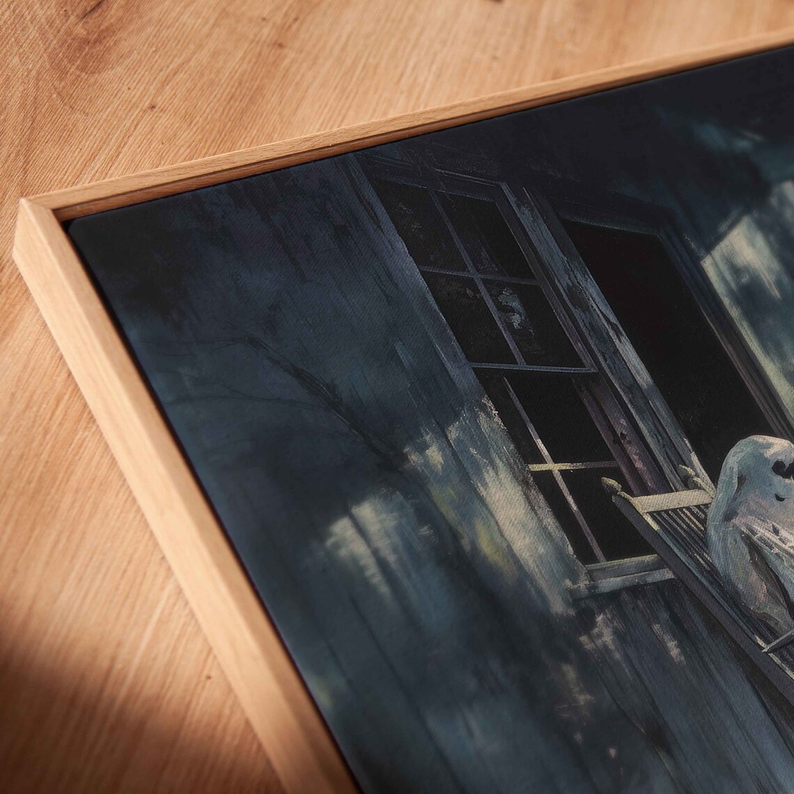 Ghost In Rocking Chair On Old Porch Moonlit Night Haunted Poster - Image 2