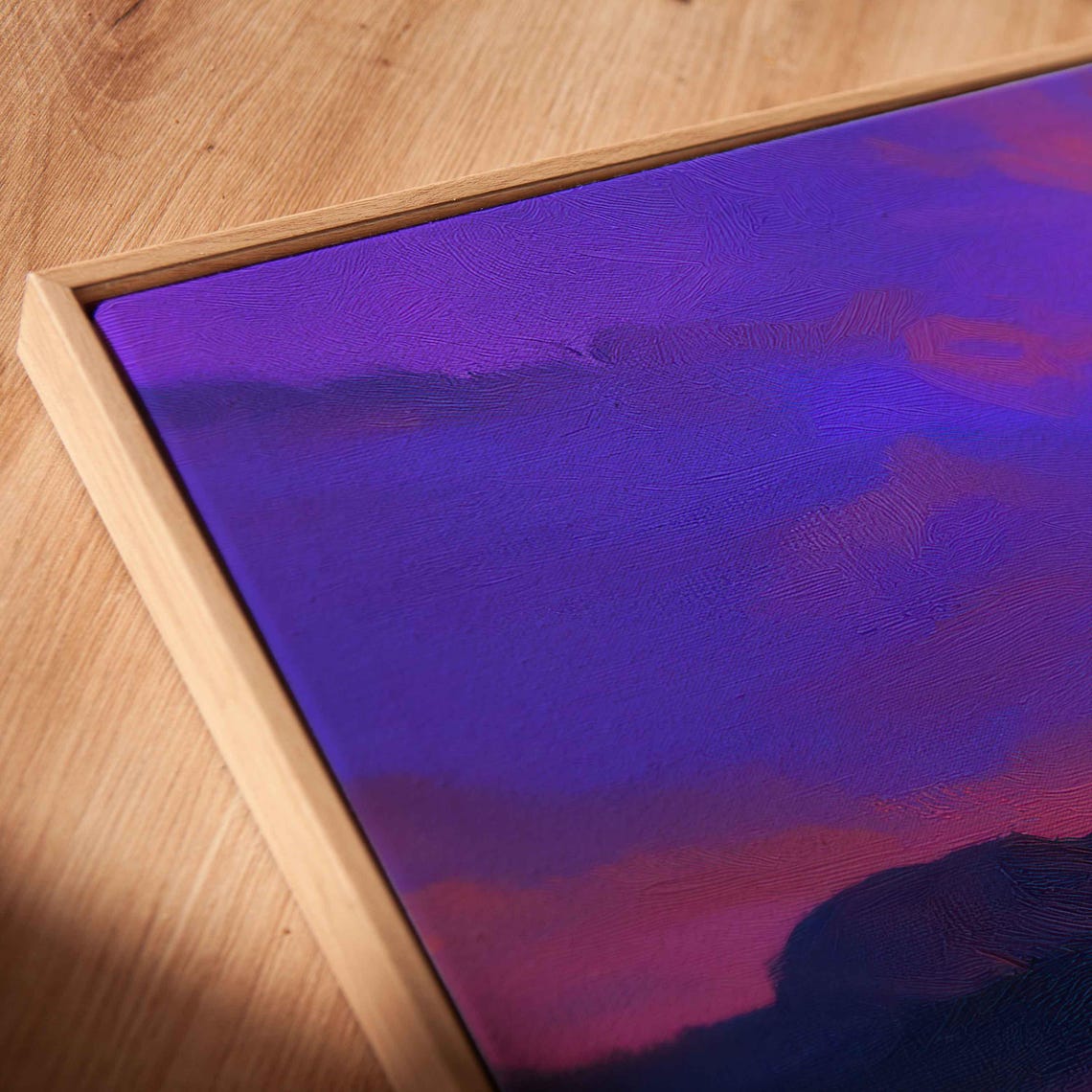 Desert Sunset Vivid Orange Purple Sky Panoramic Landscape Poster - Image 2