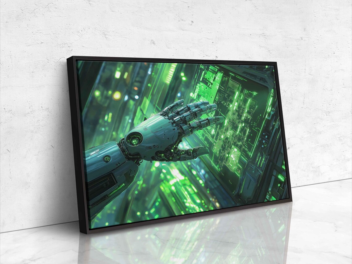 Advanced Robotic Hand, High Tech Laboratory Art Print - Image 4