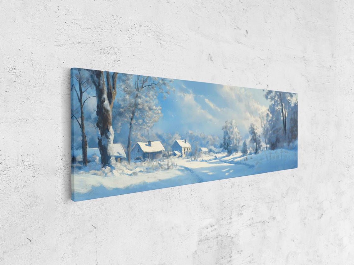 Snowy Townscape Aftermath Art Print - Image 4