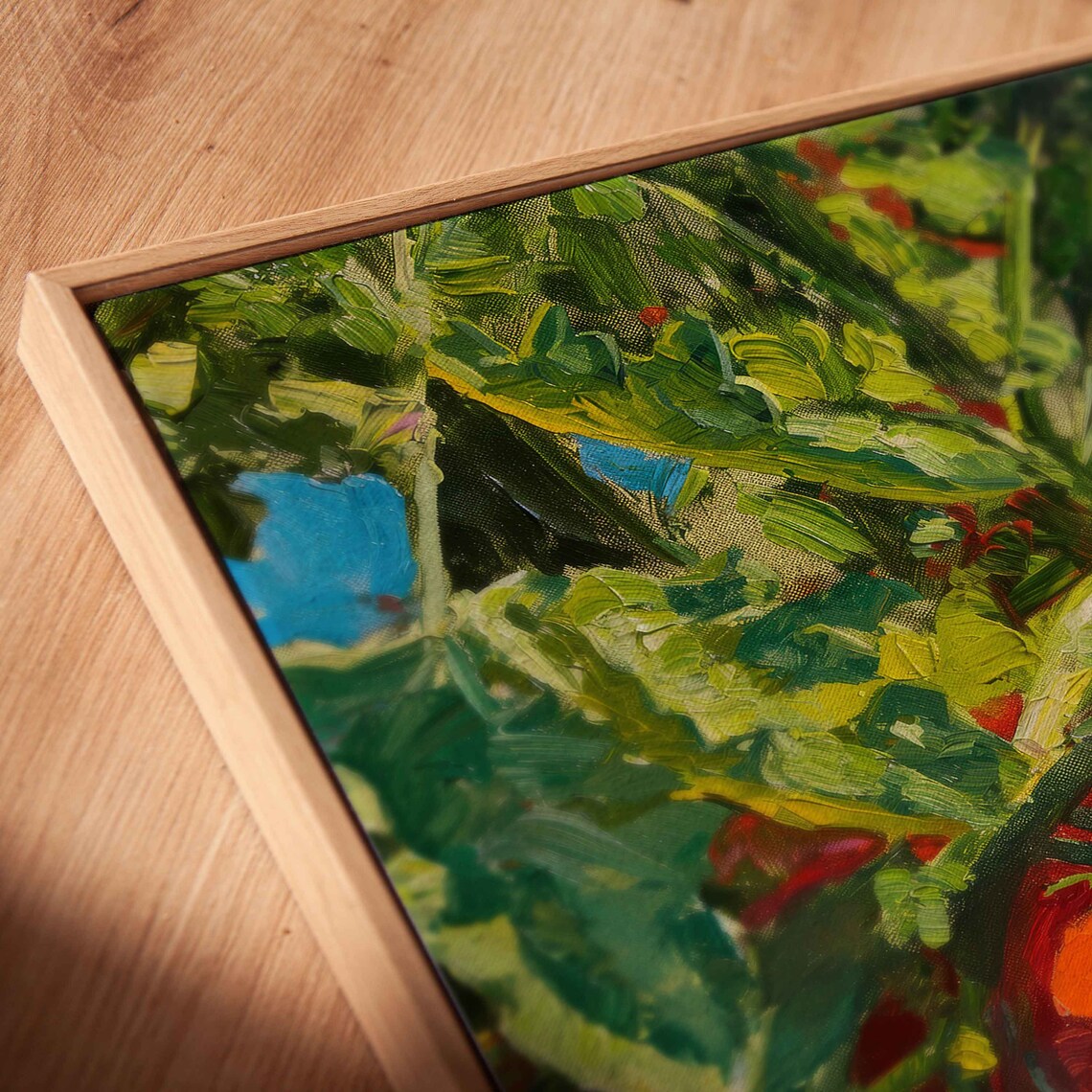 Tomato Garden Painting Vibrant Color Lush Greenery Wall Art Print Ready To Hang - Image 3