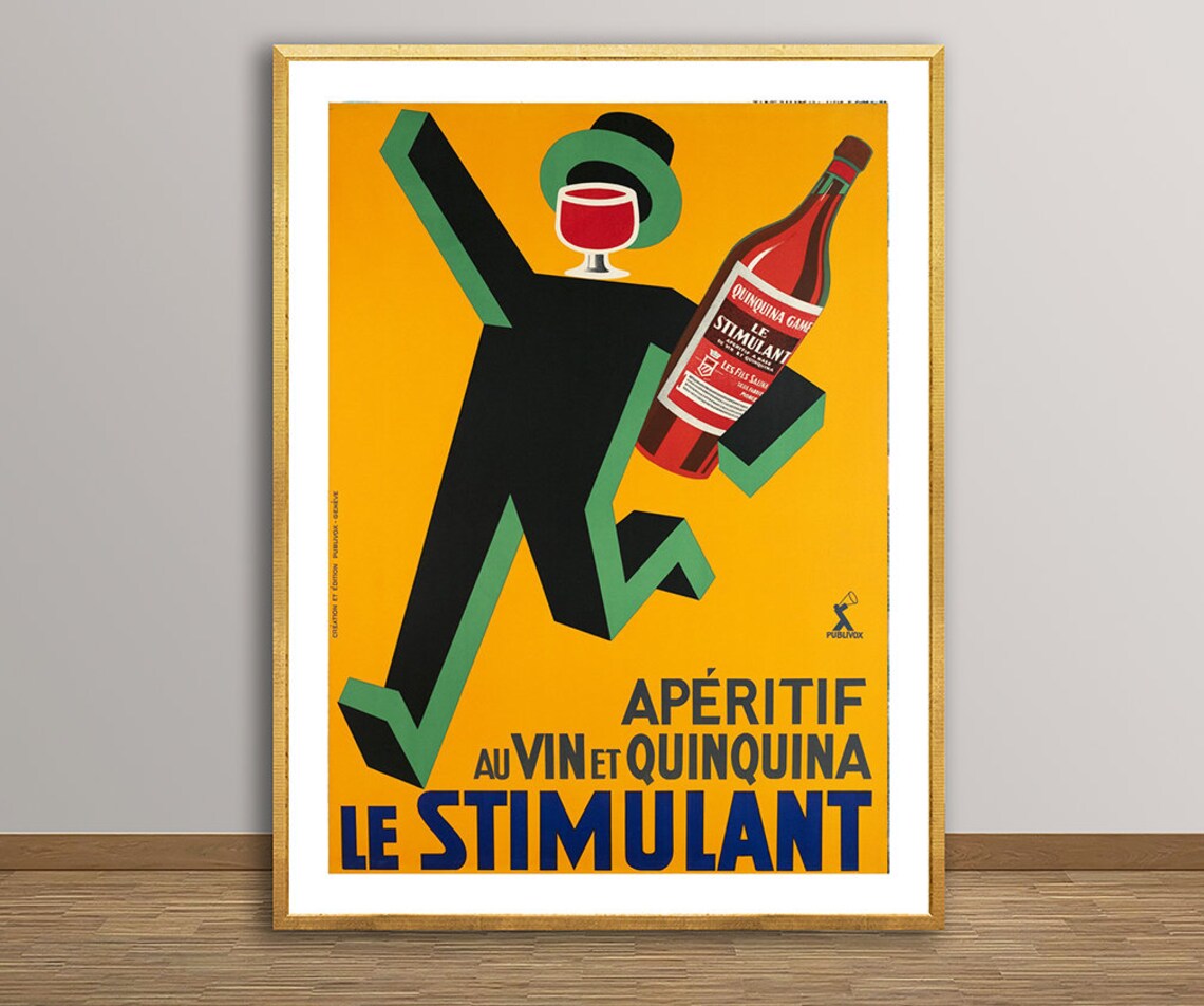 Le Stimulant Aperitif Vintage French Art Deco Advertising Poster - Image 2