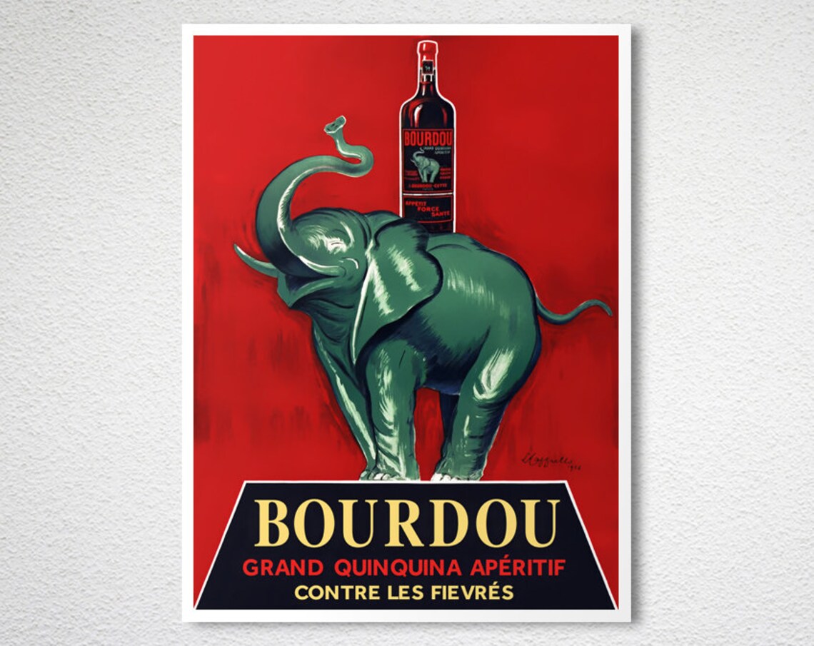 Bourdou Grand Quinquina Vintage Aperitif Poster - Image 2
