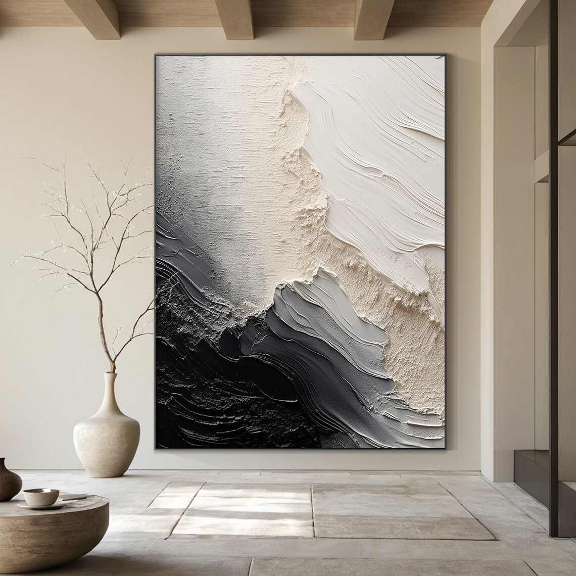 Grey Abstract Painting, Minimalist Wall Art Print - Image 5