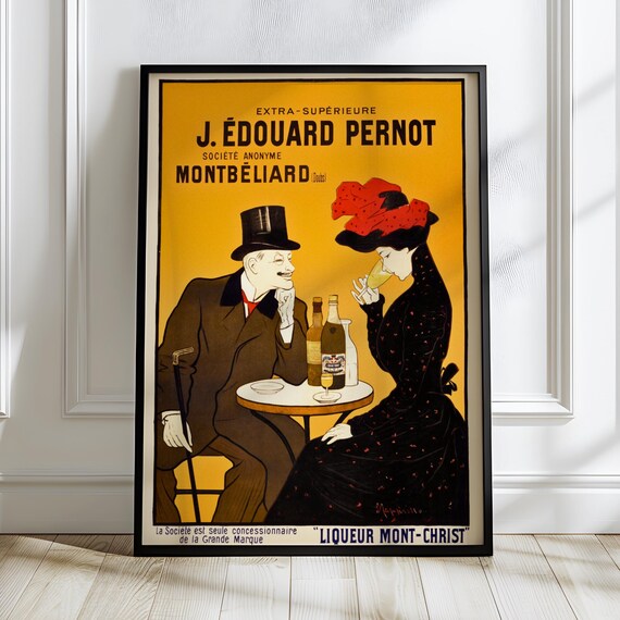 J Douard Pernot Poster French Absinthe Ad Vintage Art Nouveau Wall