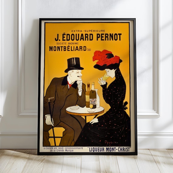 J Edouard Pernot Absinthe Vintage French Art Nouveau Cafe Poster