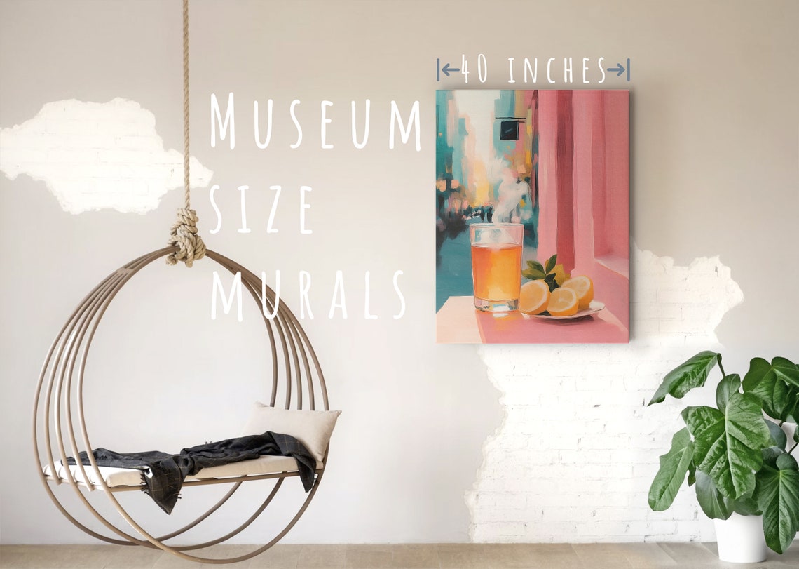 Steaming Hot Lemon Tea by the Window Pastel Drink Art Kitchen Poster - Image 5