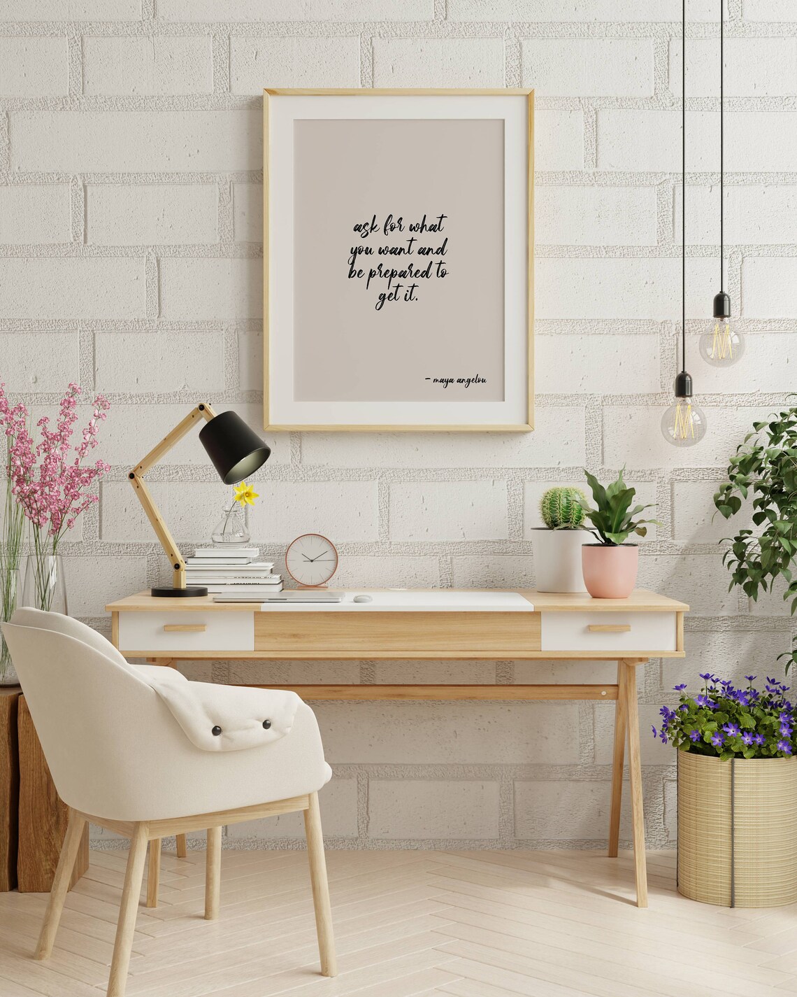 Maya Angelou Ask For What You Want Art Print - Image 4