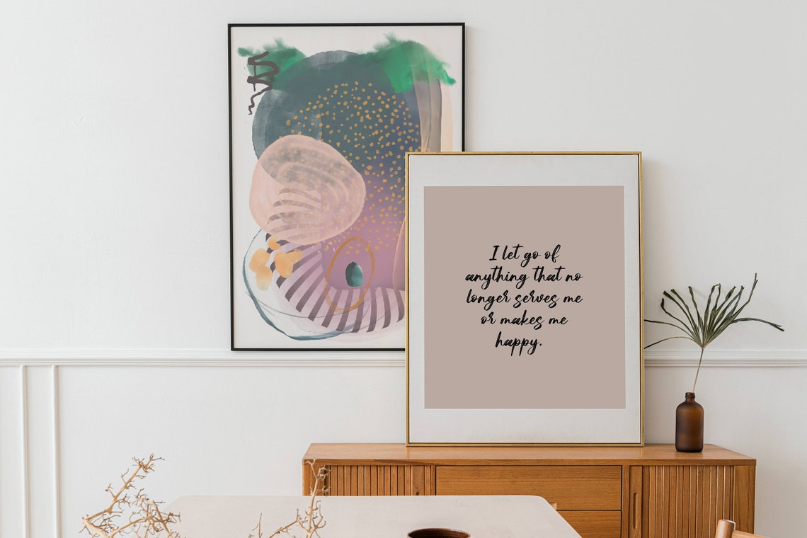 I Let Go Of Anything That No Longer Serves Me Affirmation Poster - Image 2