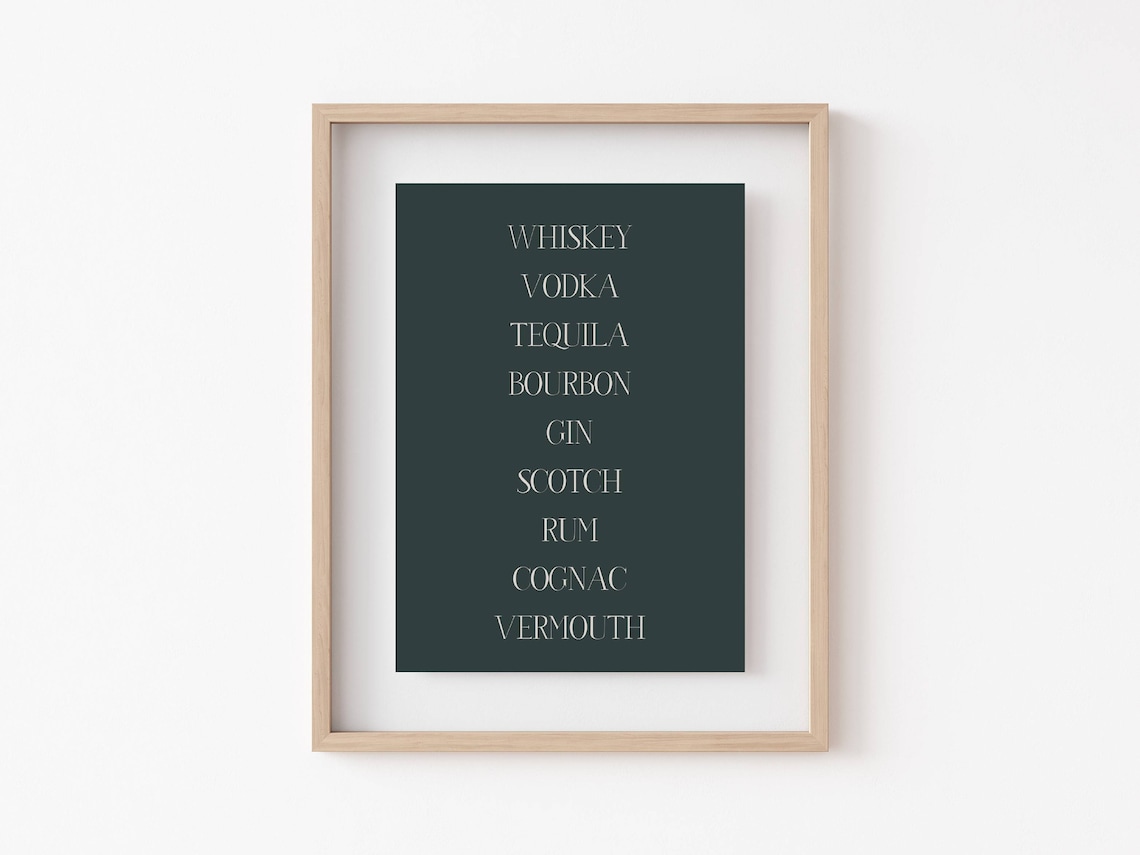 Bar Cart Decor Art Print, Home Bar Wall Art - Image 3