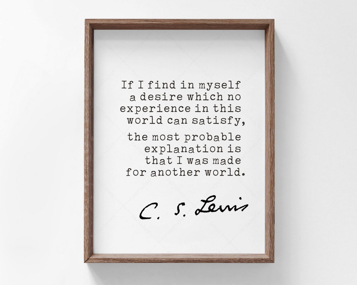 C.S. Lewis Quote Typography Art Print