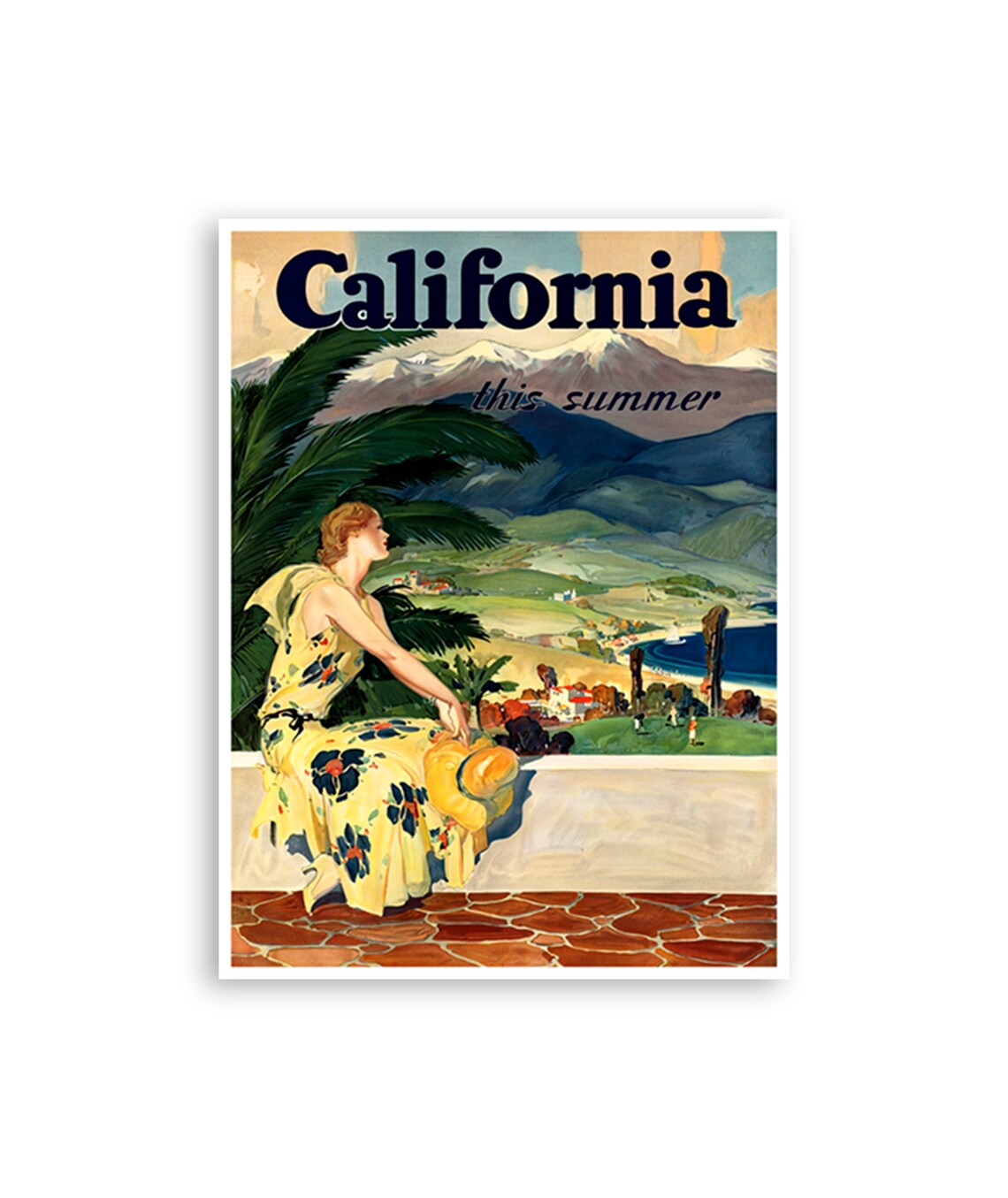California Vintage Travel Poster Art Print