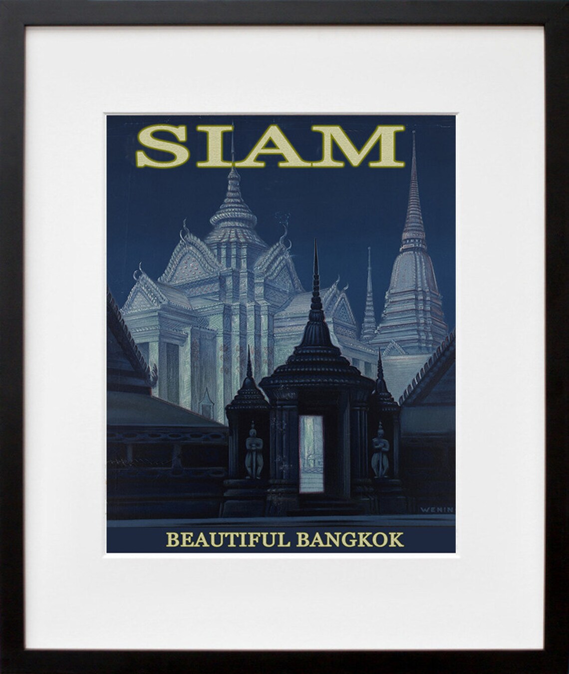 Thailand Travel Poster, Bangkok Home Decor