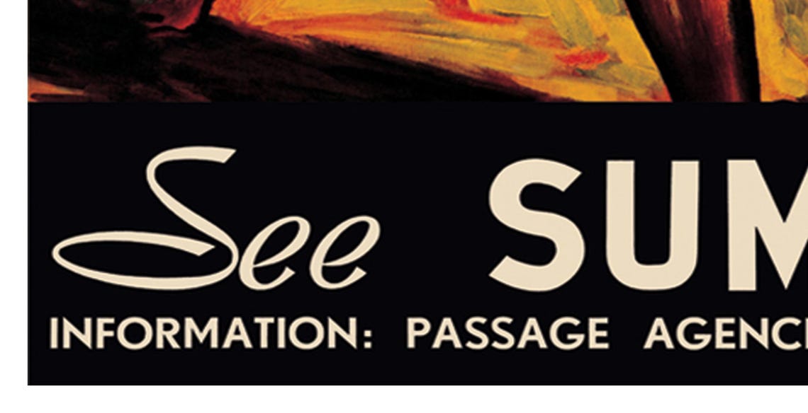 See Sumatra Indonesia Fire Dancer Vintage Travel Poster Artwork - Image 2