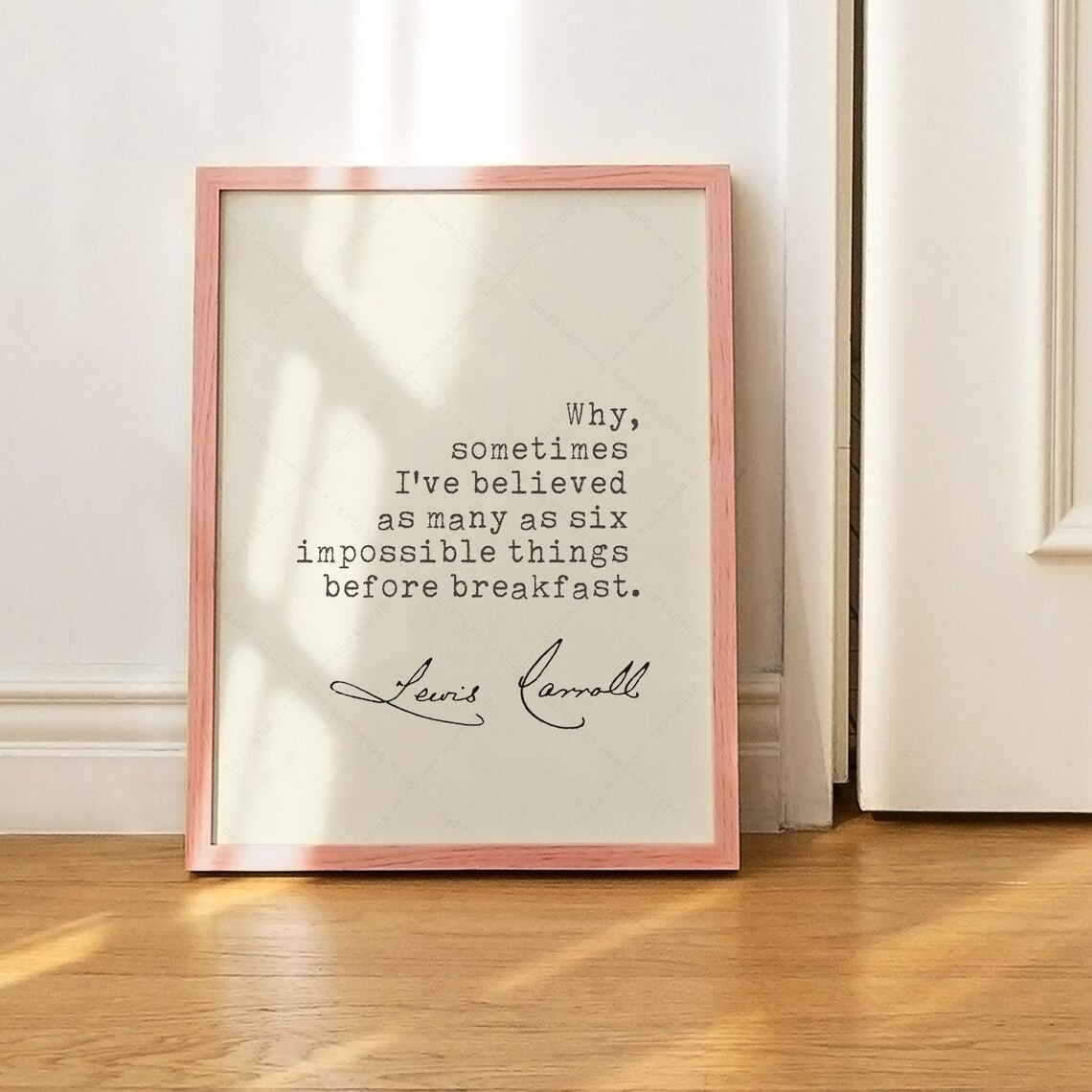 Alice In Wonderland Quote Art Print, Reading Nook Decor - Image 2