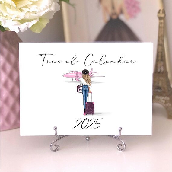 Travel Calendar 2025 Fashion Illustrated Art Print