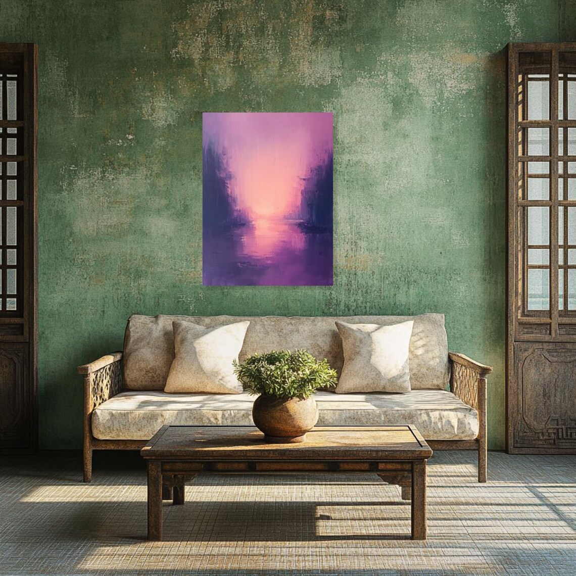 Monet-Inspired Palette, Soft Purple Hues Art Print - Image 3