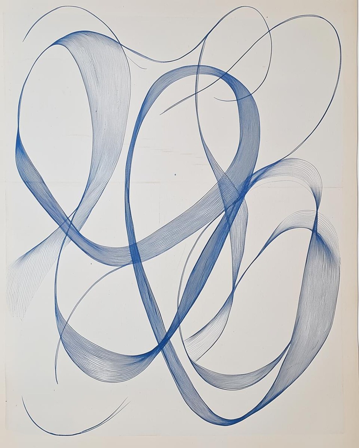 Abstract Blue Line Art, Modern Minimalist Style - Image 3