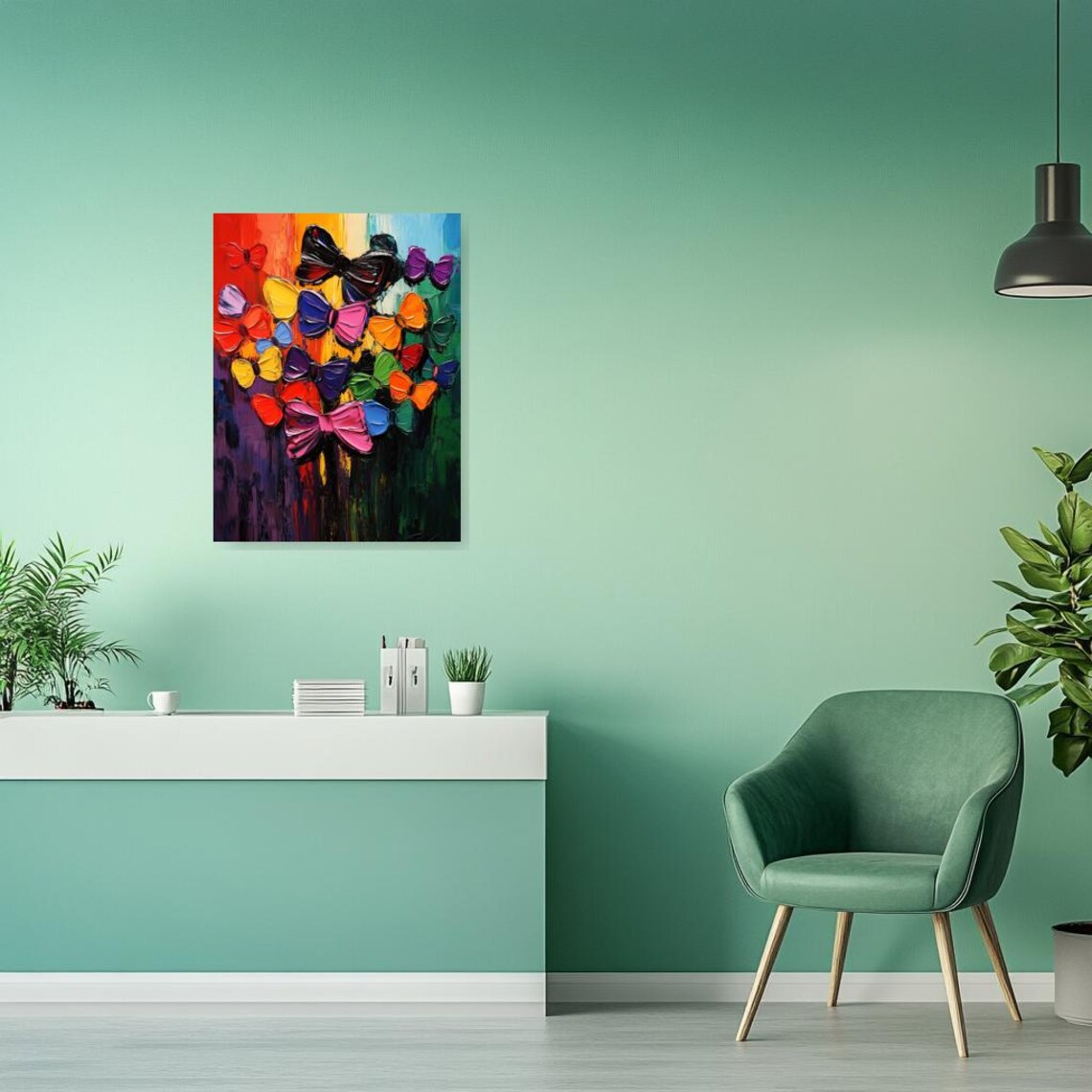 Colorful Bow Print Inspired by Claude Monet - Image 2