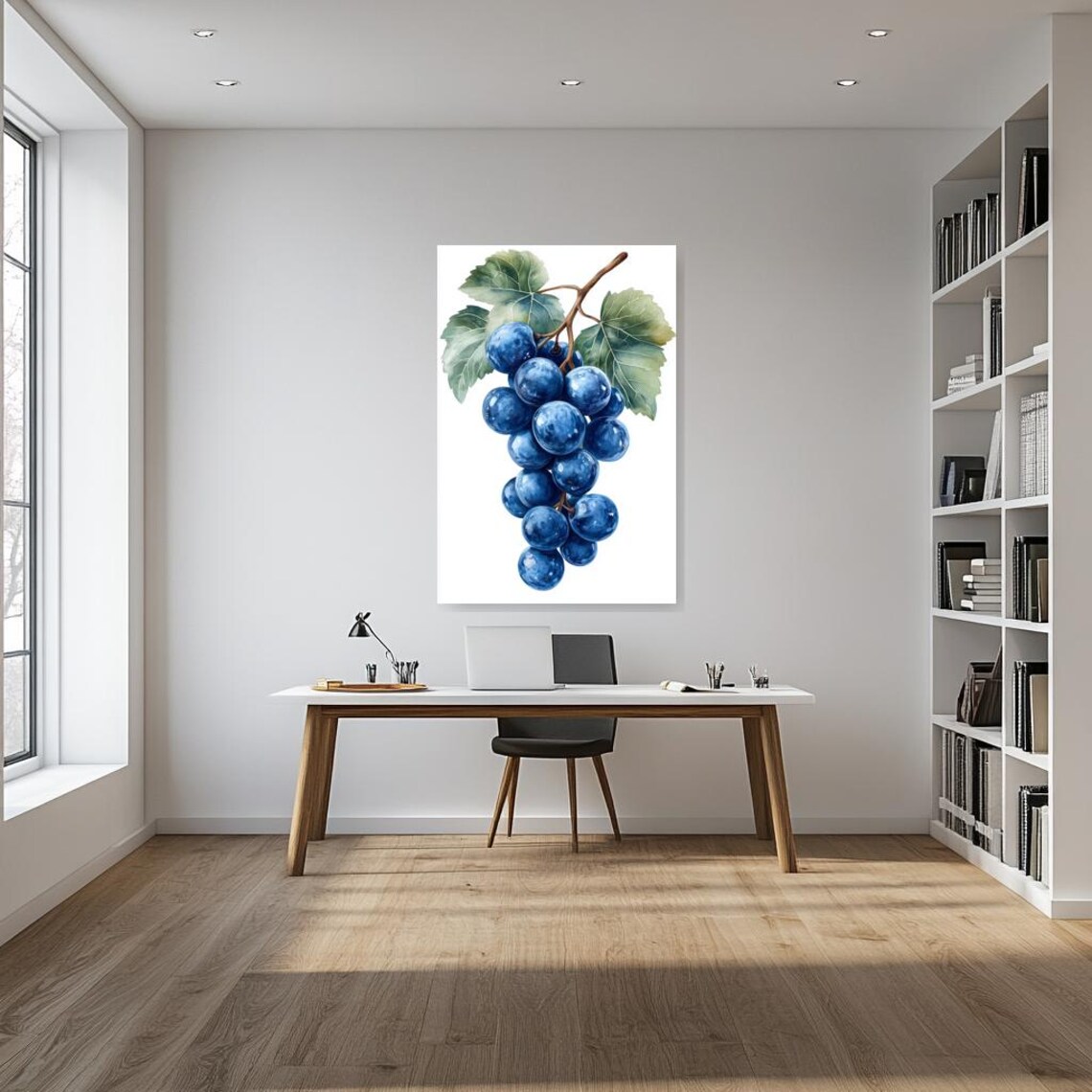 Vintage Grape Botanical Art Print, Monet Style - Image 3