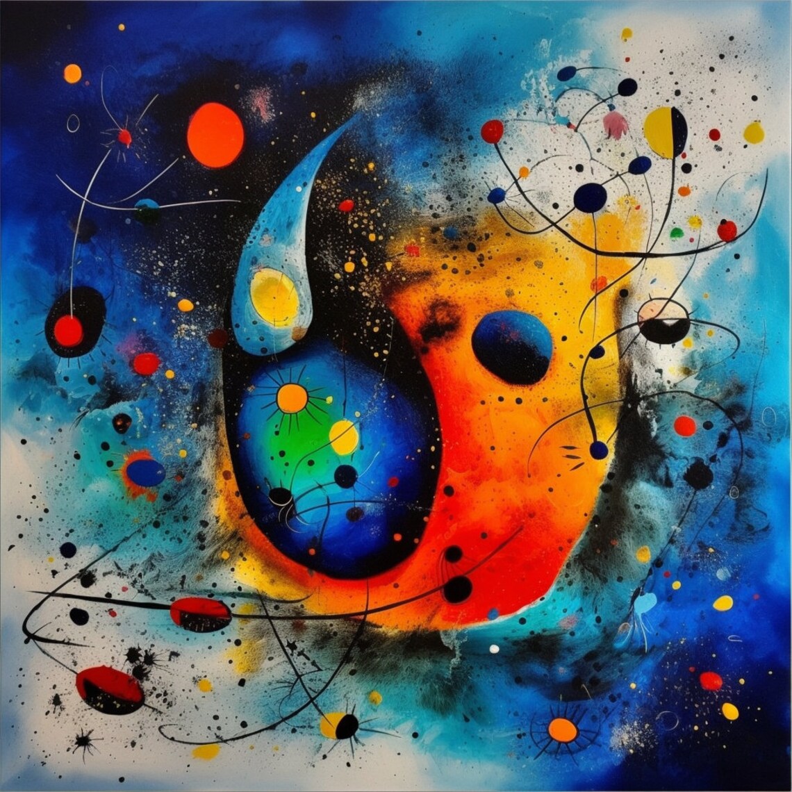 Joan Miro 3 Iso Original Art, Custom Artwork