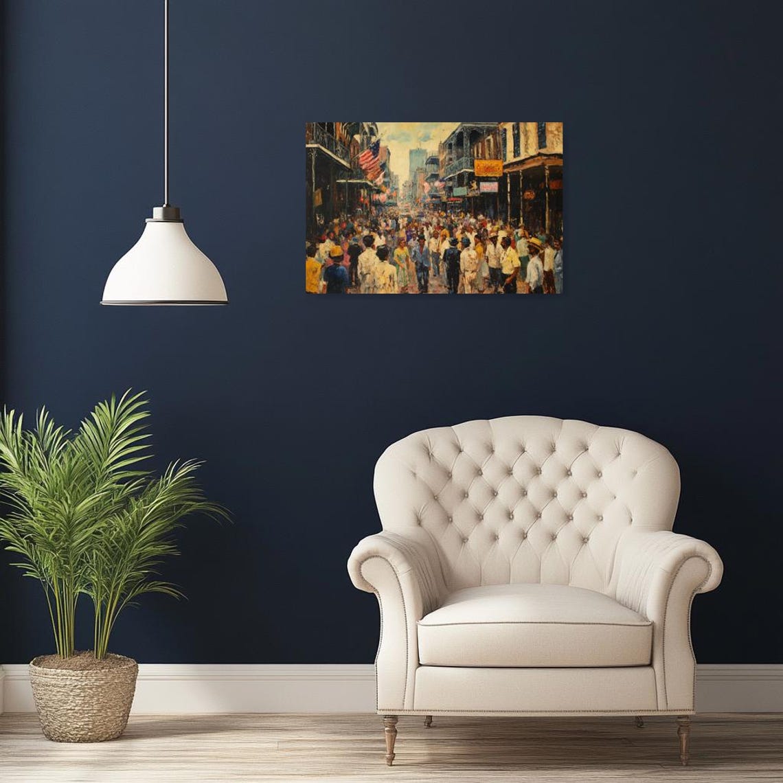 Bourbon Street New Orleans Crowd Celebration Street Parade Poster - Image 5