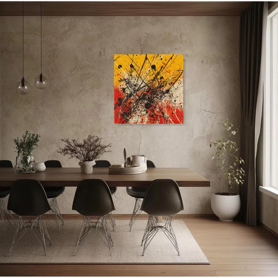 Abstract Expressionist Print Inspired By Pollock - Image 3