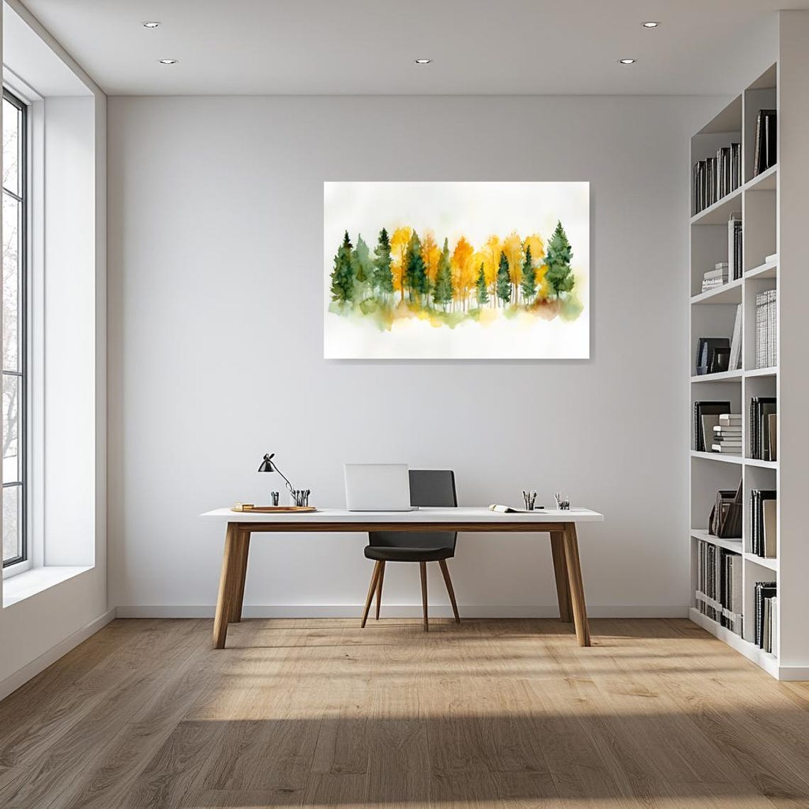 Custom Watercolor Forest Print Inspired By Impressionism Perfect For Home Decor And Nature Lovers - Image 2