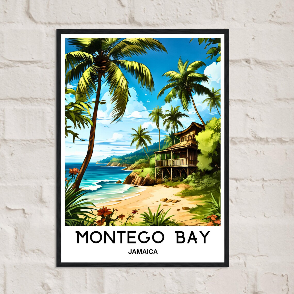 Montego Bay Travel Poster, Jamaican Art Print - Image 2