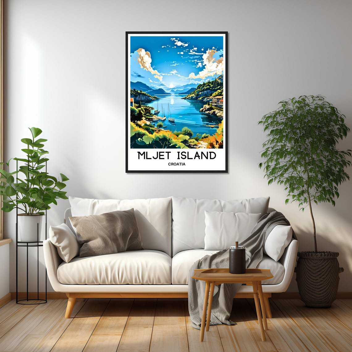 Mljet Island Sunset Bay Sailboats Croatia Adriatic Coast Poster - Image 2