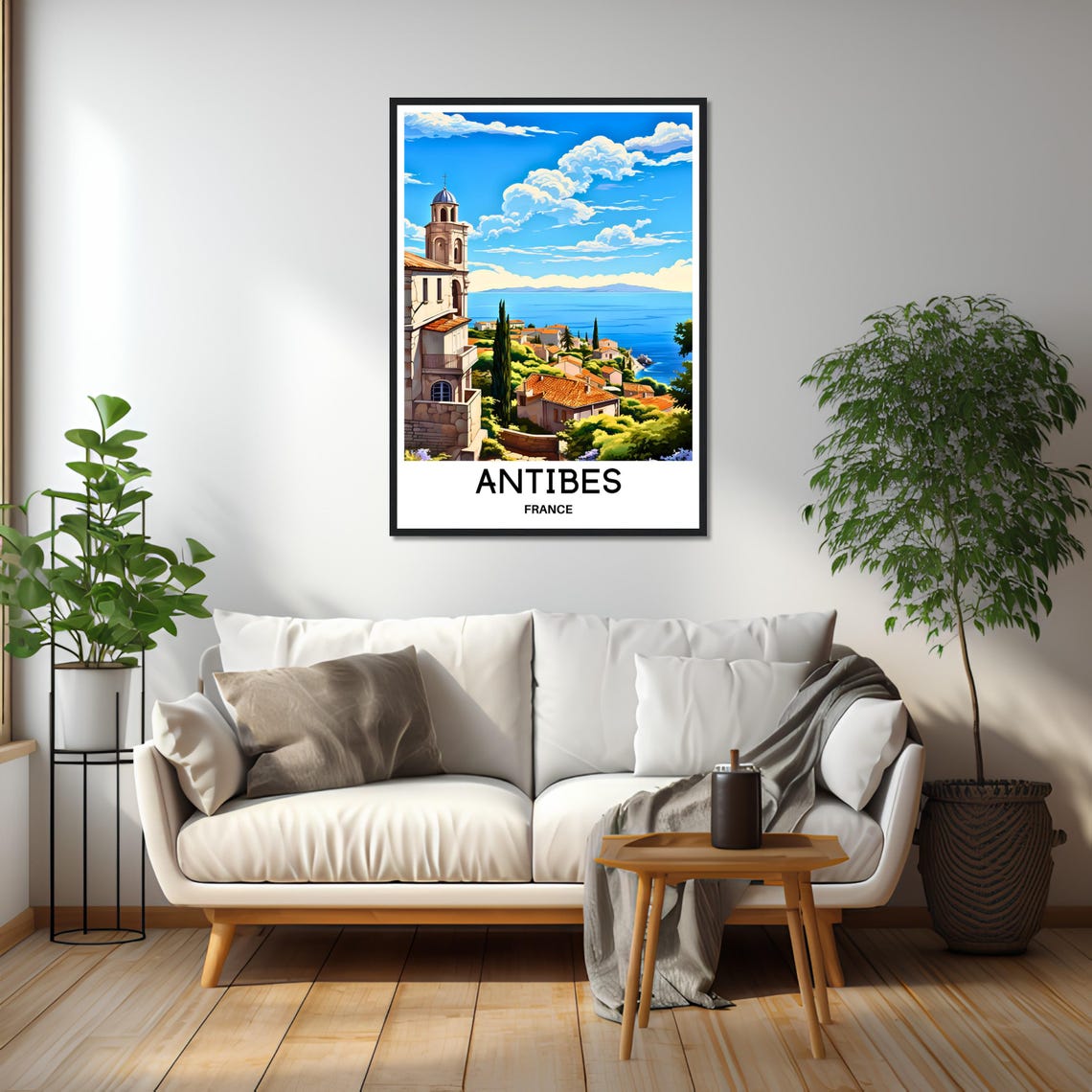 Antibes Travel Print Antibes Poster French Art Print France Lover Gift Wall Hanging Art Home Office Desk Decor Antibes City Illustration - Image 2