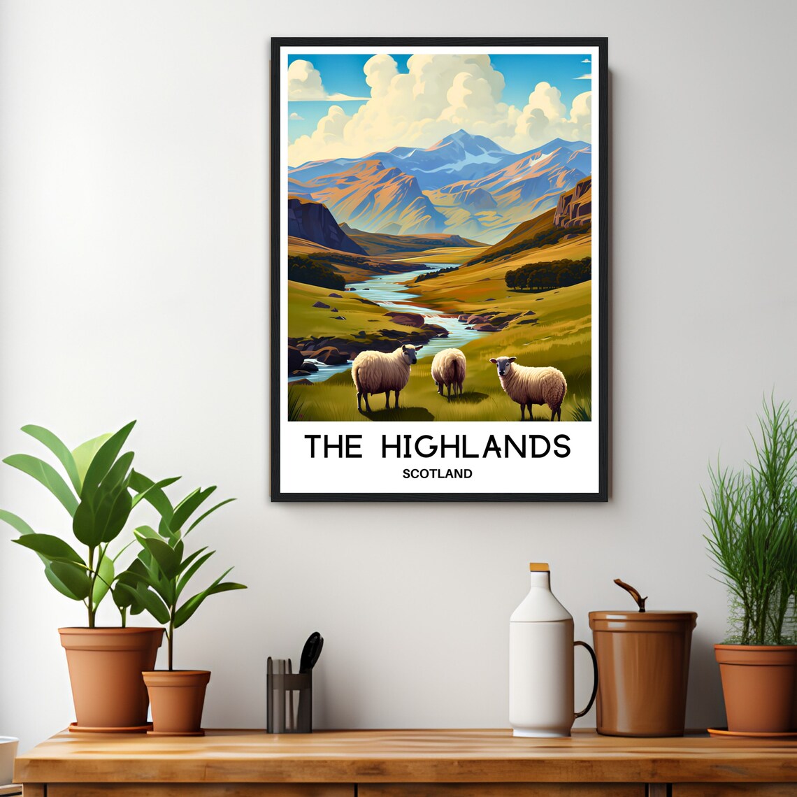 Scottish Highlands Travel Poster, Highlands Landscape - Image 3