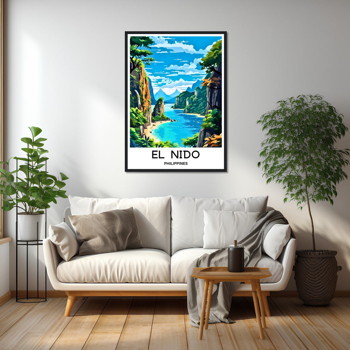 El Nido Philippines Limestone Karst Lagoon Beach Travel Poster - Image 2