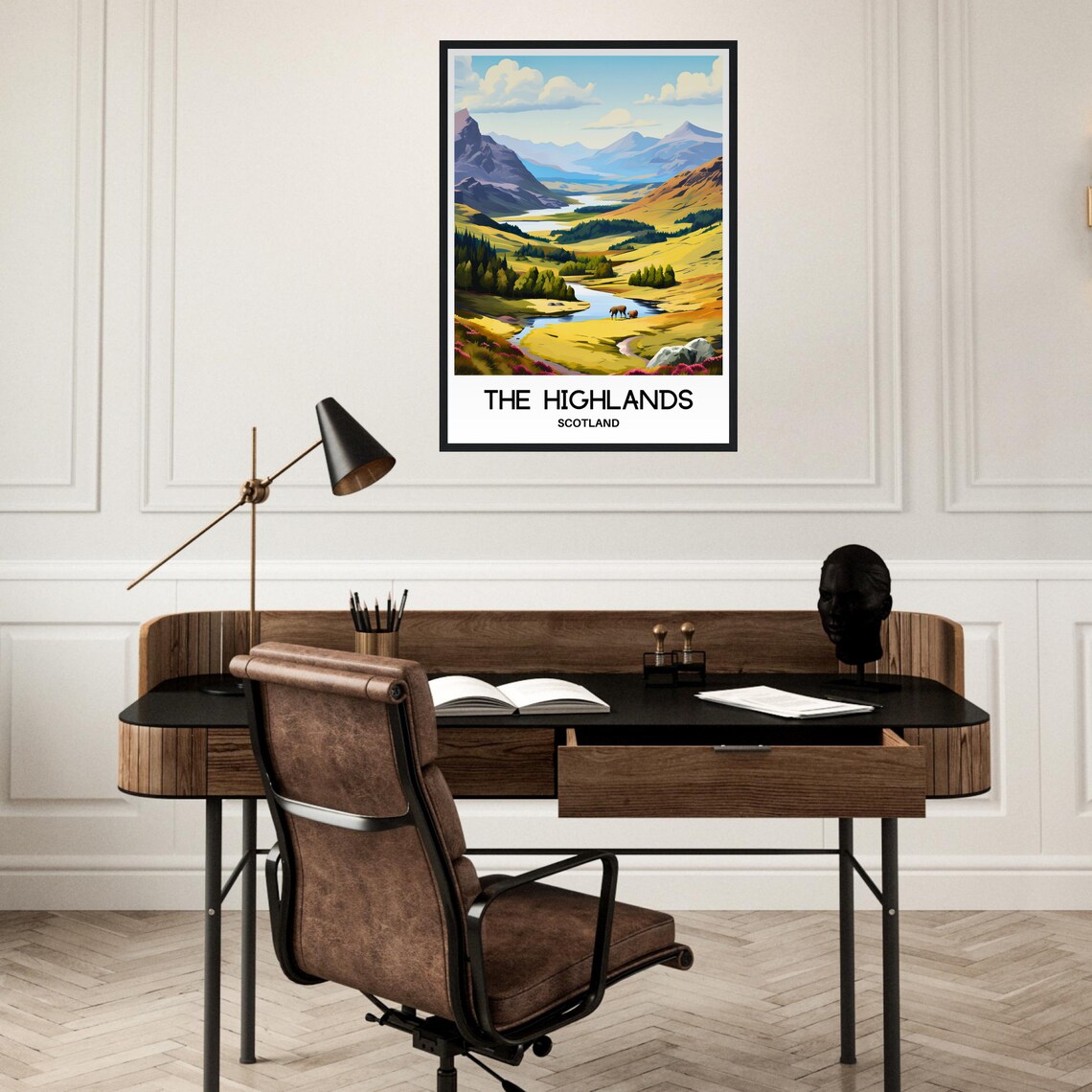 Scottish Highlands Travel Poster, Europe Wall Art - Image 3